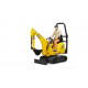 JCB 8010 CTS mikro excavator építőipari munkással
