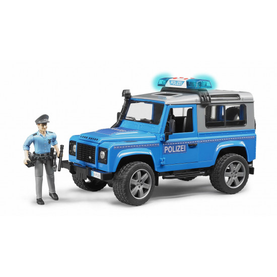Land Rover Defender rendőrautó rendőrrel