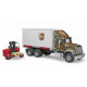 Mack Granite UPS teherautó targoncával és raklapokkal