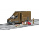 MB Sprinter UPS teherautó sofőrrel és tartozékokkal