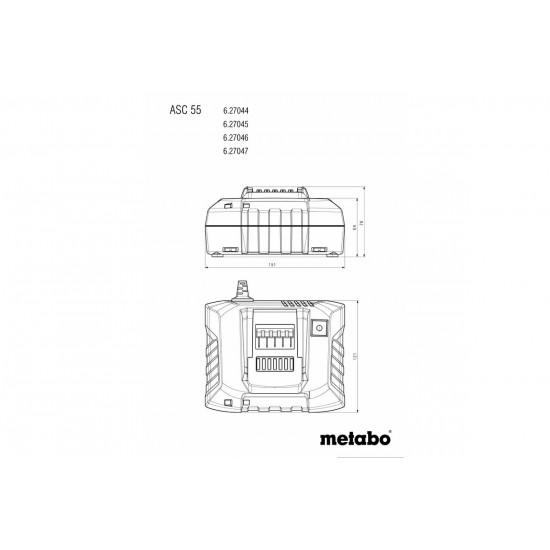 Metabo töltőkészülék - ASC 55, 12-36V, AIR COOLED, EU