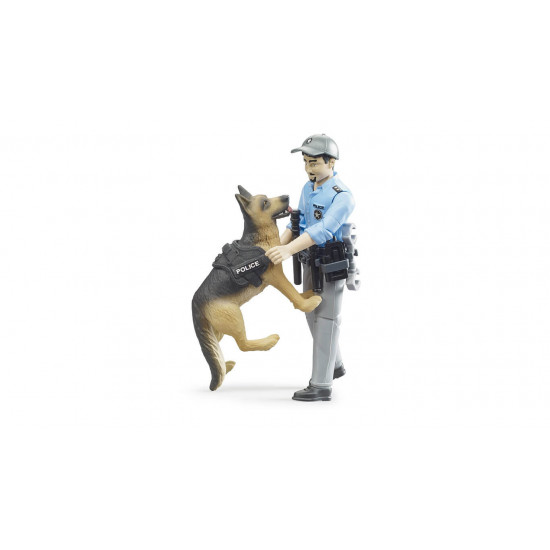 Rendőr figura kutyával